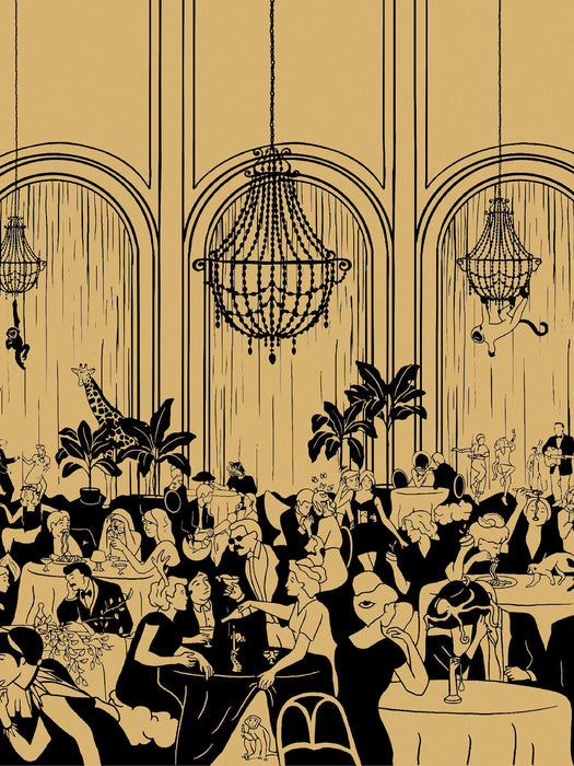 Pierre Frey Surrealist Banquet Or Wallpaper FP797001