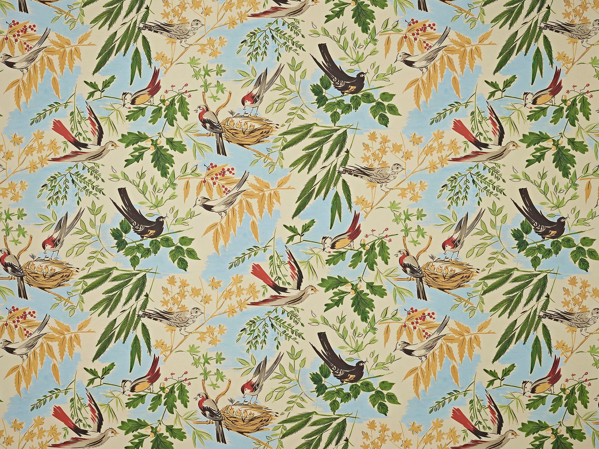 Pierre Frey Nids Jolis Printemps Wallpaper FP840001