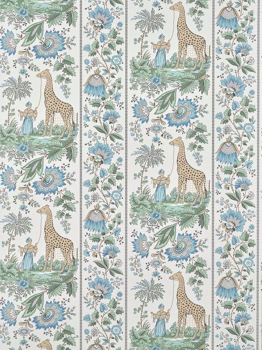 Pierre Frey Ismaelia Bleu Aqua Wallpaper FP954001