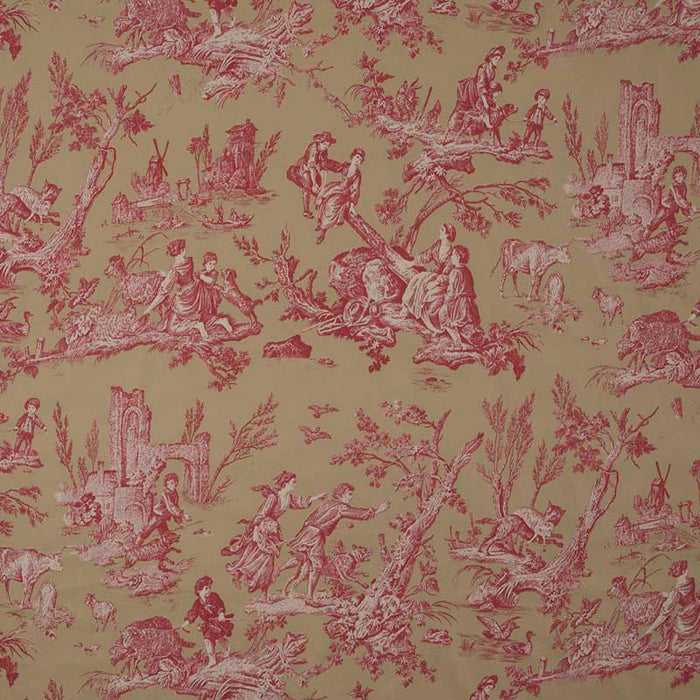 Marvic Textiles La Balancoire Red/Beige Fabric Sample 6204-1