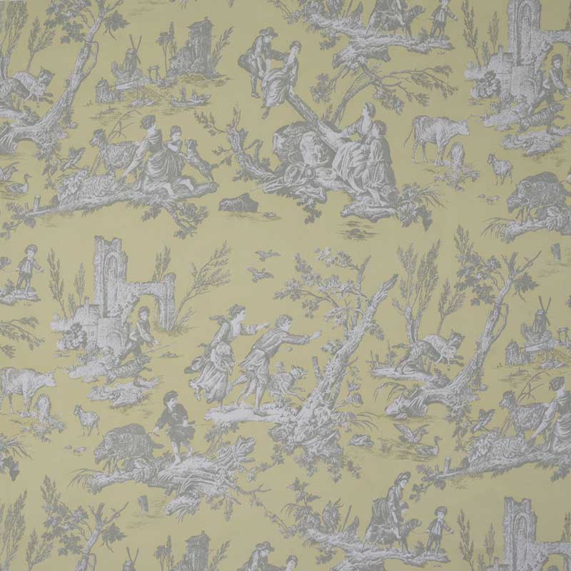 Marvic Textiles La Balancoire Sage/Lemon Fabric 6204-10