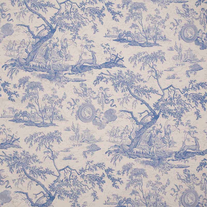 Marvic Textiles La Chasse Powder Blue Fabric Sample 5550-008