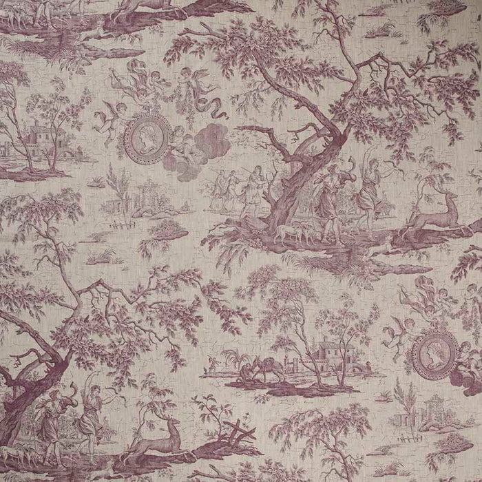 Marvic Textiles La Chasse Purple Fabric Sample 5551-3