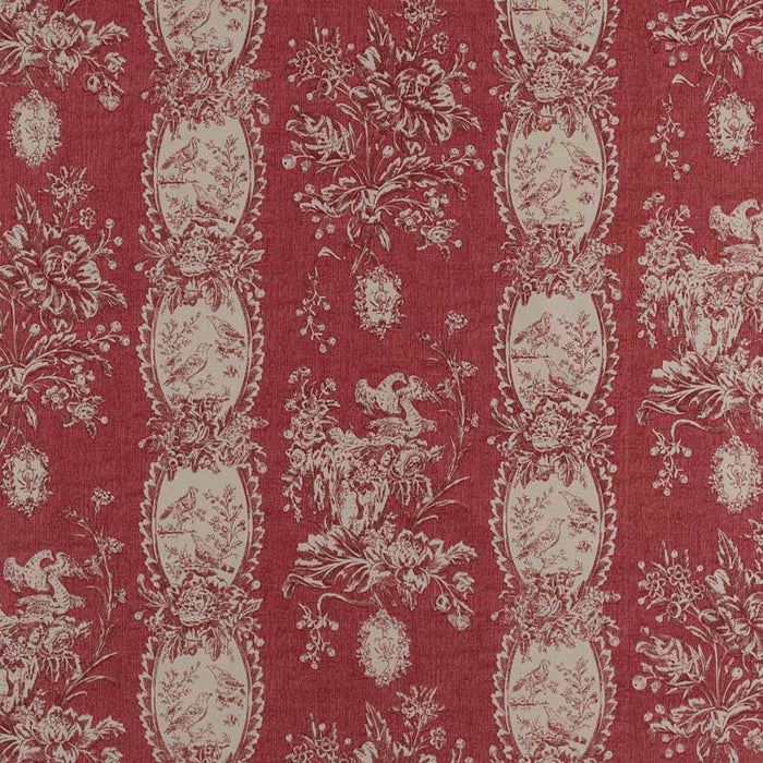 Marvic Textiles Les Oiseaux Raspberry Fabric Sample 6201-9