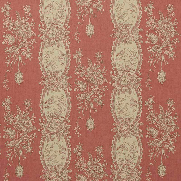 Marvic Textiles Les Oiseaux Raspberry Wallpaper Sample W0621-6