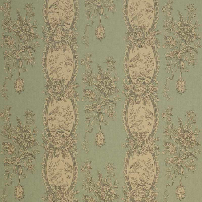 Marvic Textiles Les Oiseaux Duck Egg Wallpaper Sample W0621-2