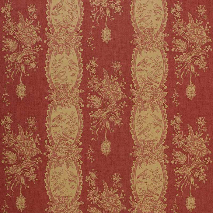 Marvic Textiles Les Oiseaux Cerise Wallpaper Sample W0621-3