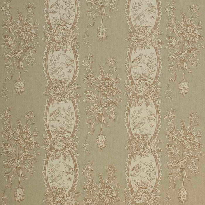 Marvic Textiles Les Oiseaux Taupe Wallpaper Sample W0621-5