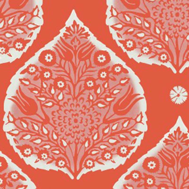 Galbraith & Paul Little Lotus Paprika Wallpaper Sample