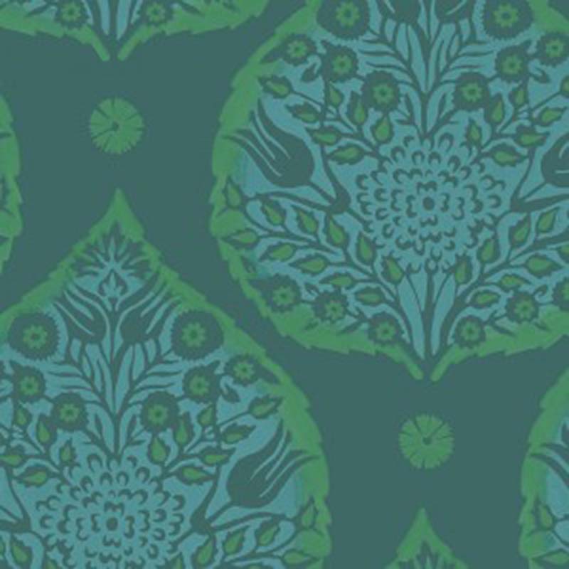 Galbraith & Paul Little Lotus Spruce Wallpaper Sample