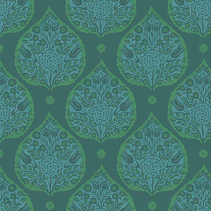 Galbraith & Paul Little Lotus Spruce Wallpaper Sample