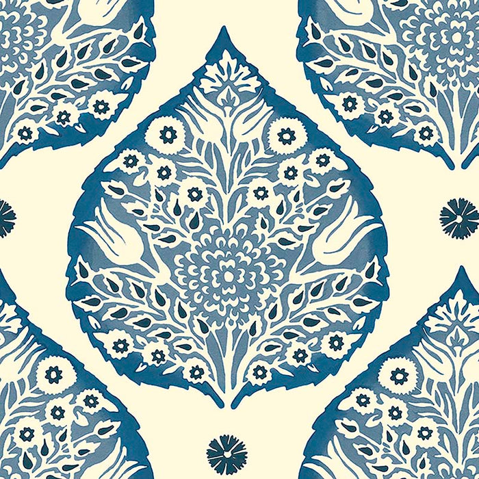 Galbraith & Paul Lotus Cobalt Wallpaper Sample