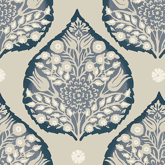 Galbraith & Paul Lotus Indigo Wallpaper Sample