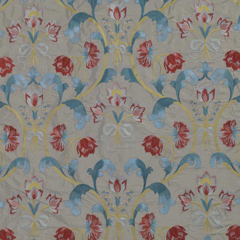 Marvic Textiles Lucida Aqua/Coral Fabric 4474-2