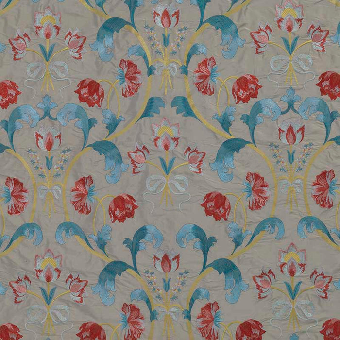 Marvic Textiles Lucida Aqua/Coral Fabric 4474-2