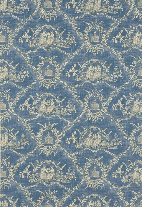 Pierre Frey Crespieres Bleu Ancien Wallpaper Sample FP170001