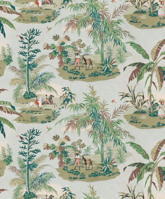 Pierre Frey Martinique Celadon Wallpaper FP480001