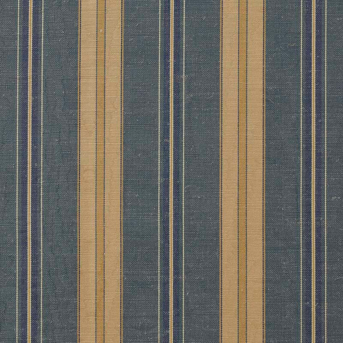 Marvic Textiles Misa Moire Stripe Blue/gold Fabric Sample 4331-19