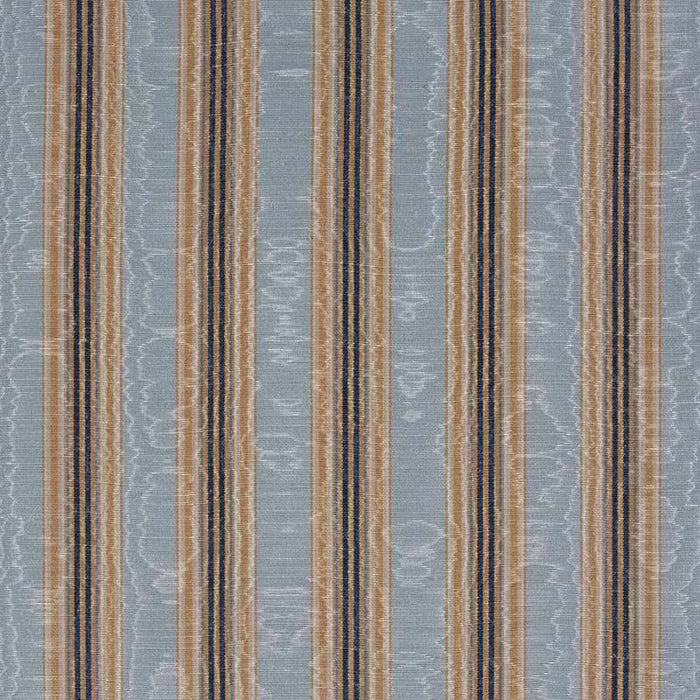 Marvic Textiles Misa Moire Stripe Turquoise Fabric Sample 6784-1