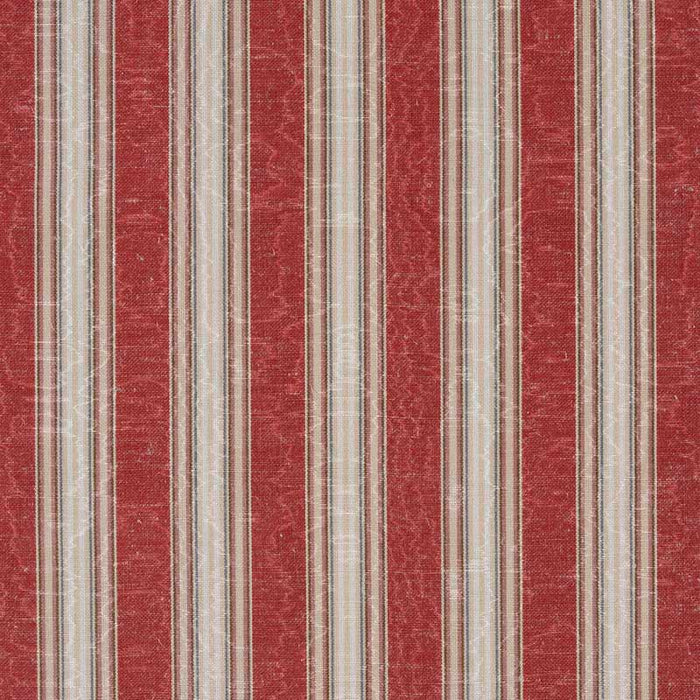 Marvic Textiles Misa Moire Stripe Coral Fabric Sample 6784-14