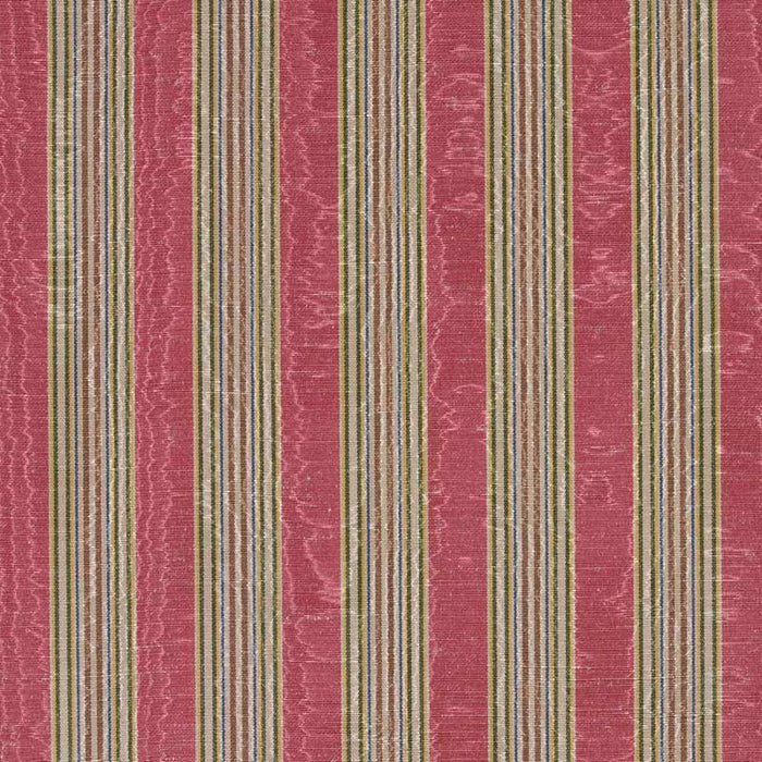 Marvic Textiles Misa Moire Stripe Geranium Fabric Sample 6784-17