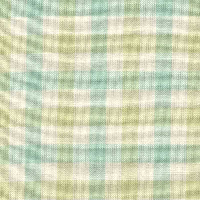 Marvic Textiles New Carreaux Lime/Aqua Fabric Sample 6137-3