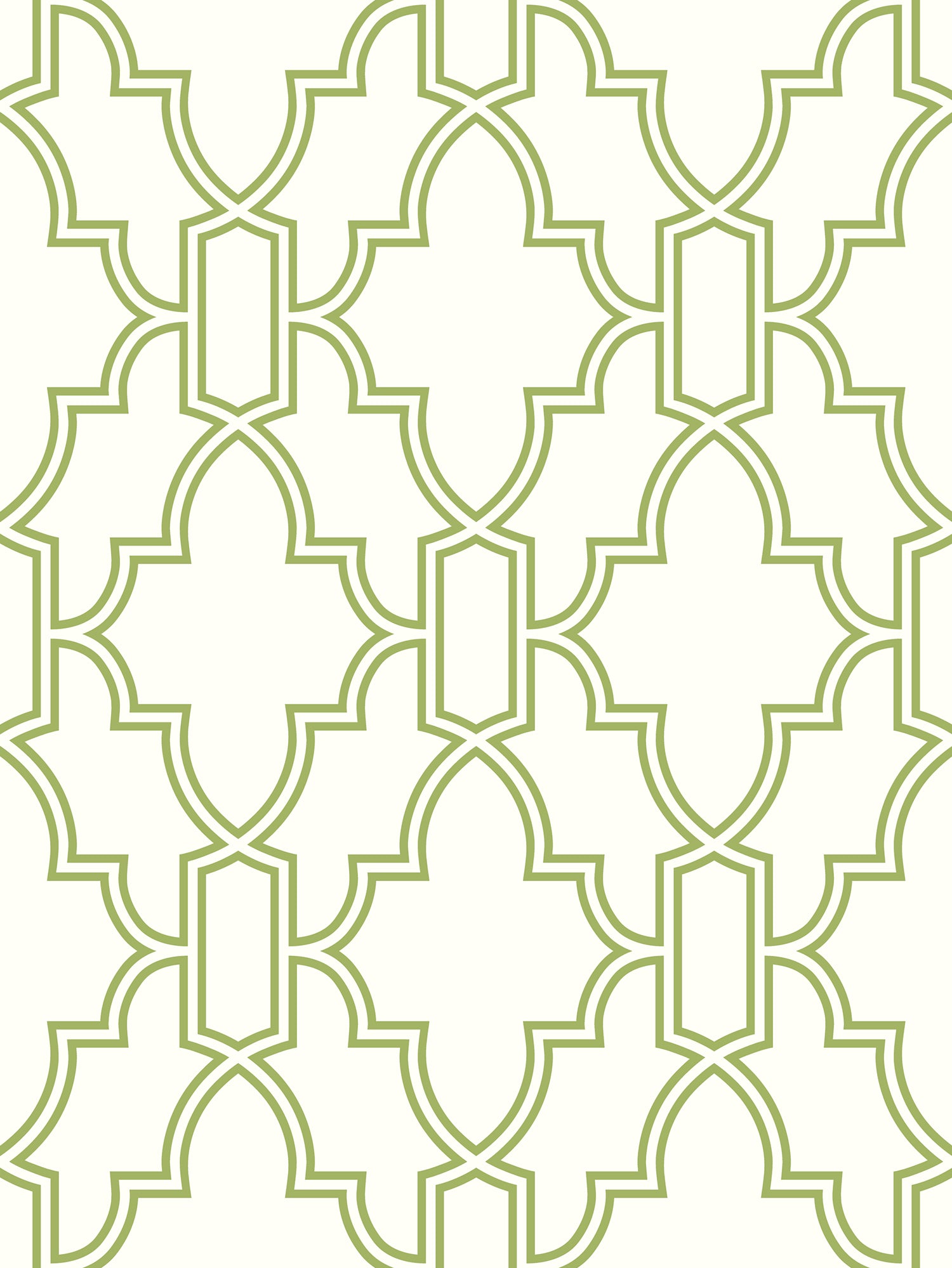 NextWall Green And White Tile Trellis Green & White Wallpaper NW31604