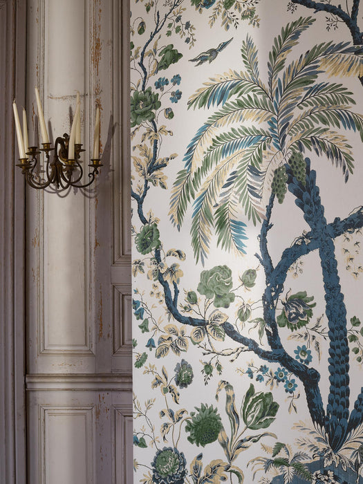 Braquenie Voile De Genes Emeraude Wallpaper BP350001