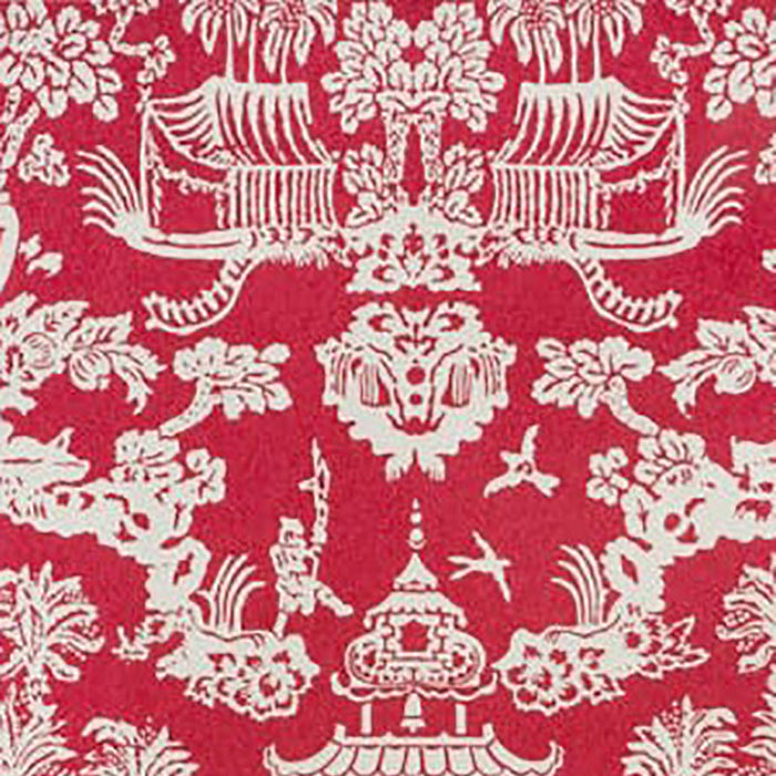 Brunschwig & Fils Lhasa Paper Red Wallpaper Sample P8012100.19.0