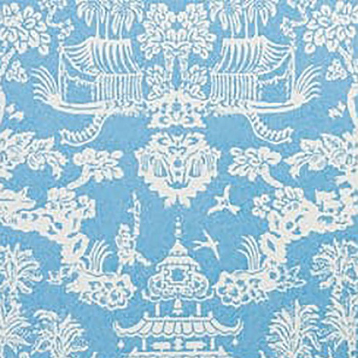 Brunschwig & Fils Lhasa Paper Aqua Wallpaper Sample P8012100.513.0