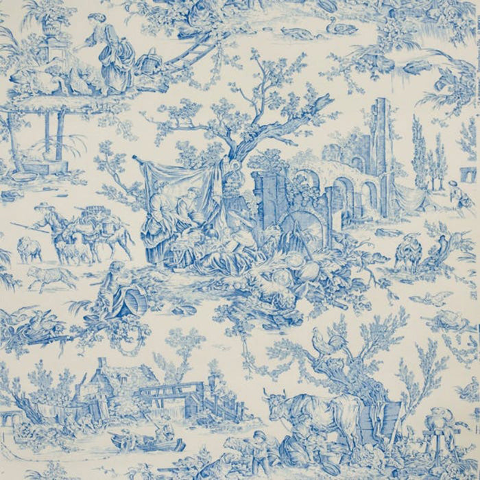 Brunschwig & Fils Le Hameau Bluebell Wallpaper Sample P8013130.5.0