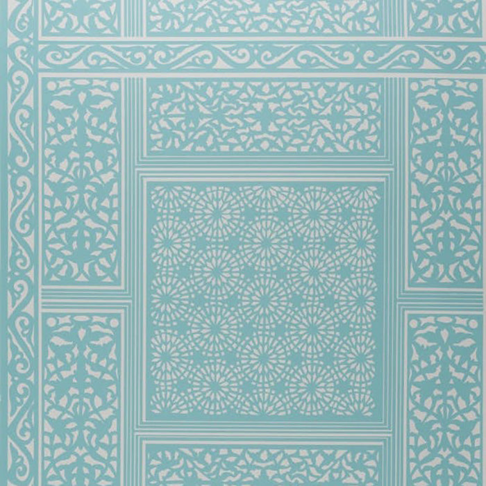 Brunschwig & Fils Bombay Aqua Wallpaper Sample P8014101.513.0