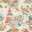 Brunschwig & Fils Xian Prussian/Red Wallpaper Sample P8019102.157.0