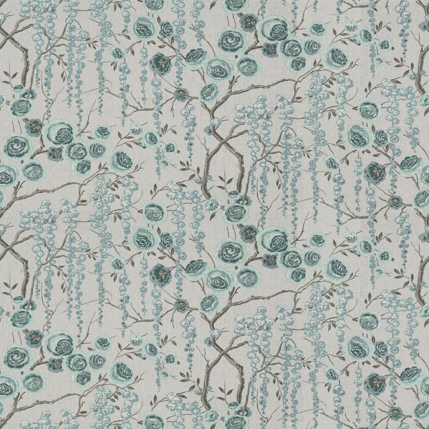 Kravet Basics Peonytree Aquamarine Fabric Sample PEONYTREE.511.0