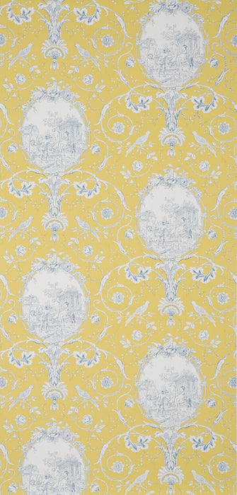 Braquenie La Fontaine Yellow Blue Wallpaper BP206005