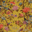 GP & J Baker Hydrangea Bird Mustard/Mauve Fabric Sample R1355.1.0