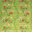 GP & J Baker Peony & Blossom Apple Green/Brick Fabric Sample R1368.6.0