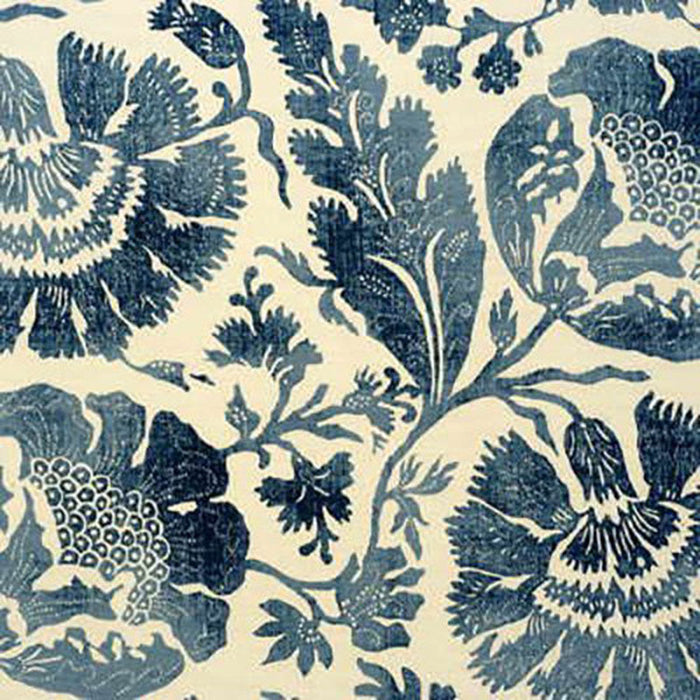 GP & J Baker Poppies Indigo/ Fabric Sample R1375.1.0