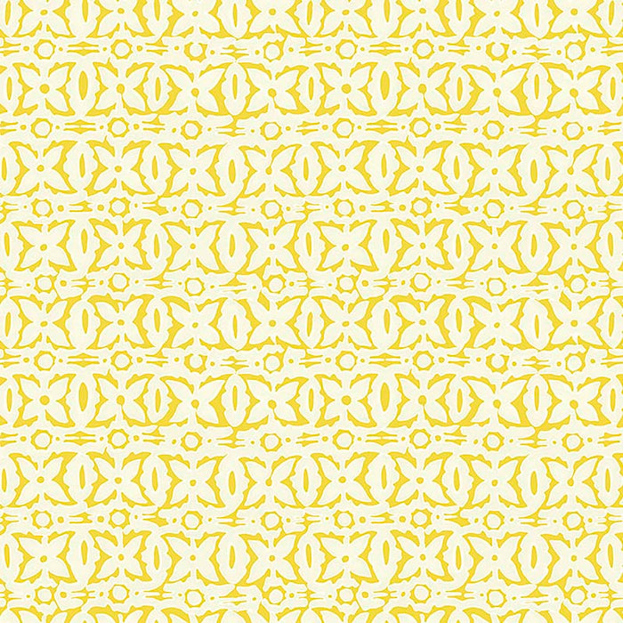 Galbraith & Paul Reverse Monarch Bright Canary Wallpaper Sample