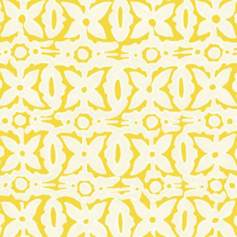 Galbraith & Paul Reverse Monarch Bright Canary Wallpaper Sample