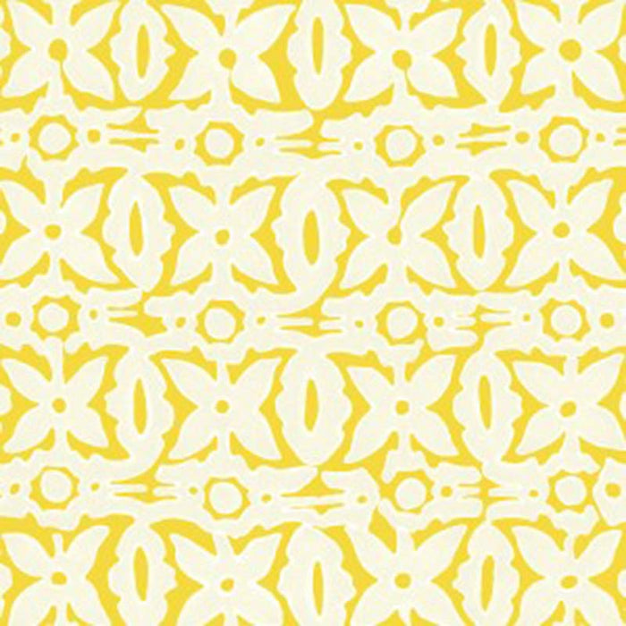 Galbraith & Paul Reverse Monarch Bright Canary Wallpaper Sample