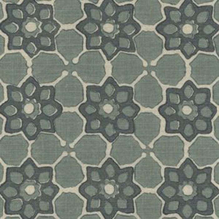 Galbraith & Paul Reverse Tile Lagoon Fabric Sample