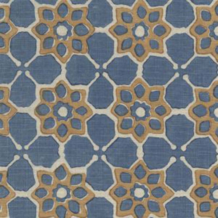 Galbraith & Paul Reverse Tile Lapis Fabric Sample