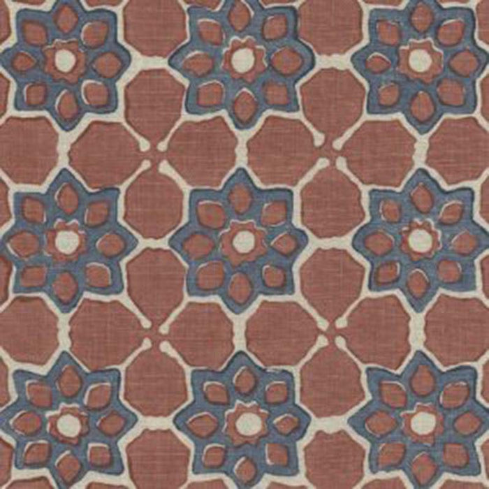 Galbraith & Paul Reverse Tile Terra Cotta Fabric Sample