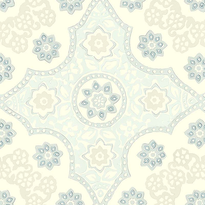 Galbraith & Paul Seville Medallion Glacier Wallpaper Sample