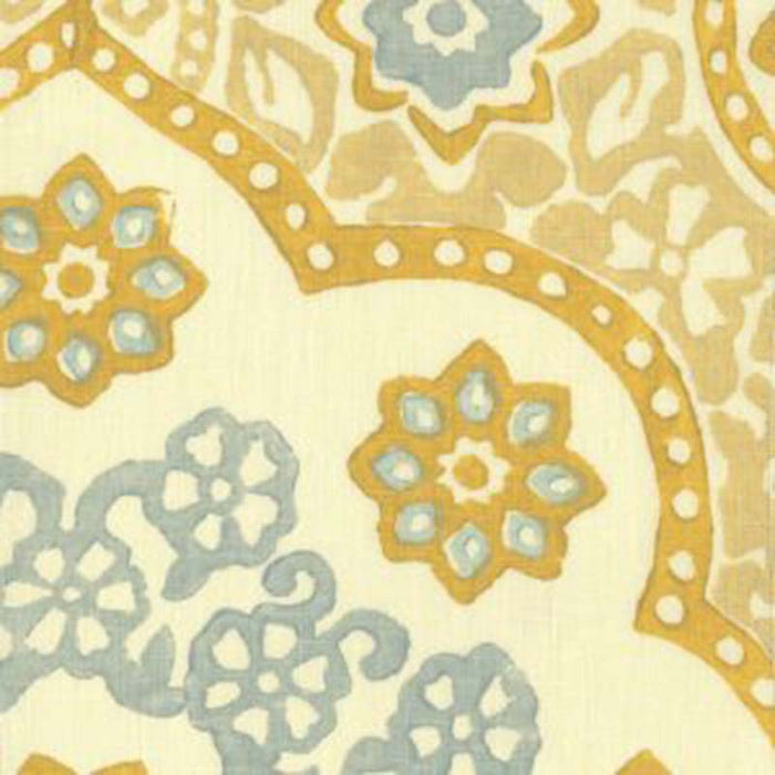 Galbraith & Paul Seville Medallion Goldenrod Fabric Sample