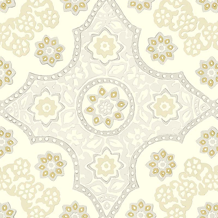 Galbraith & Paul Seville Medallion Tundra Wallpaper Sample