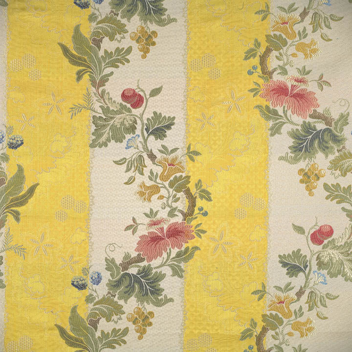 Colony Villa Lante Stripe Multi On Yellow & Bisque Fabric Sample CL 000426401