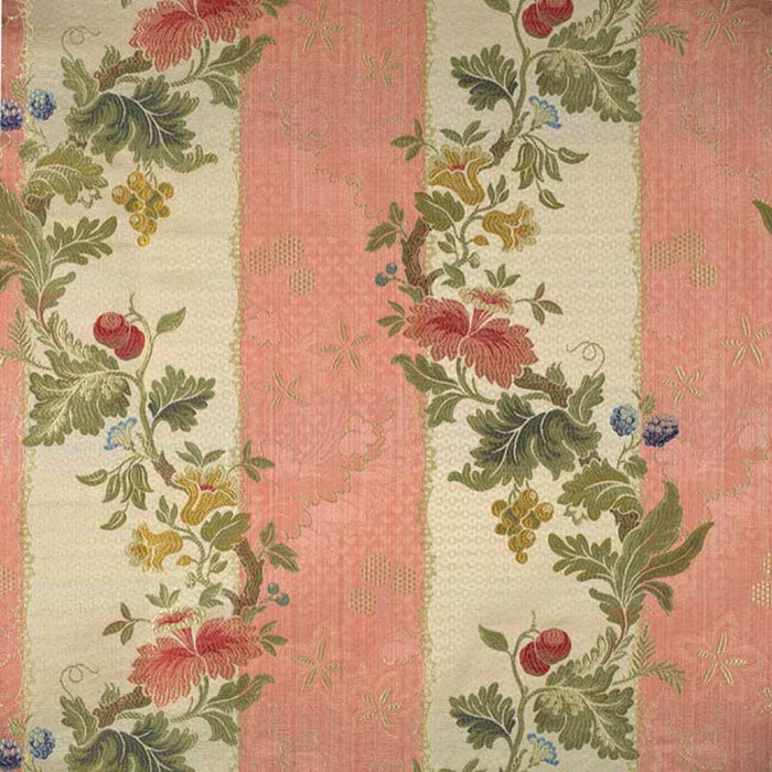 Colony Villa Lante Stripe Multi On Rose Fabric Sample CL 000626401