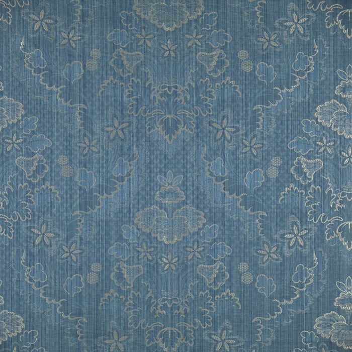 Colony Villa Lante Unito Prussian Blue Fabric Sample CL 000526402